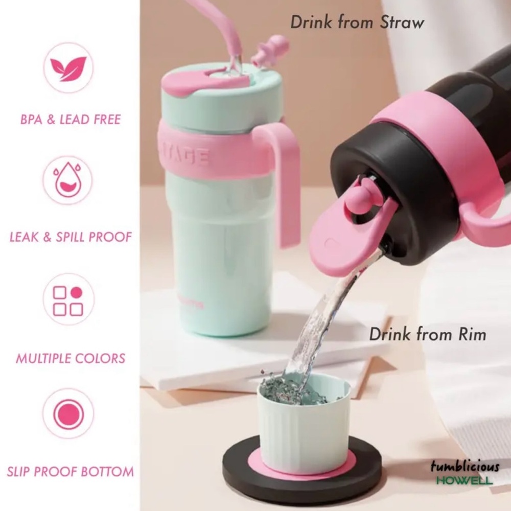 tumblicious HOWWELL, 24oz tumbler, Stain-Resistant, Ceramic Coating